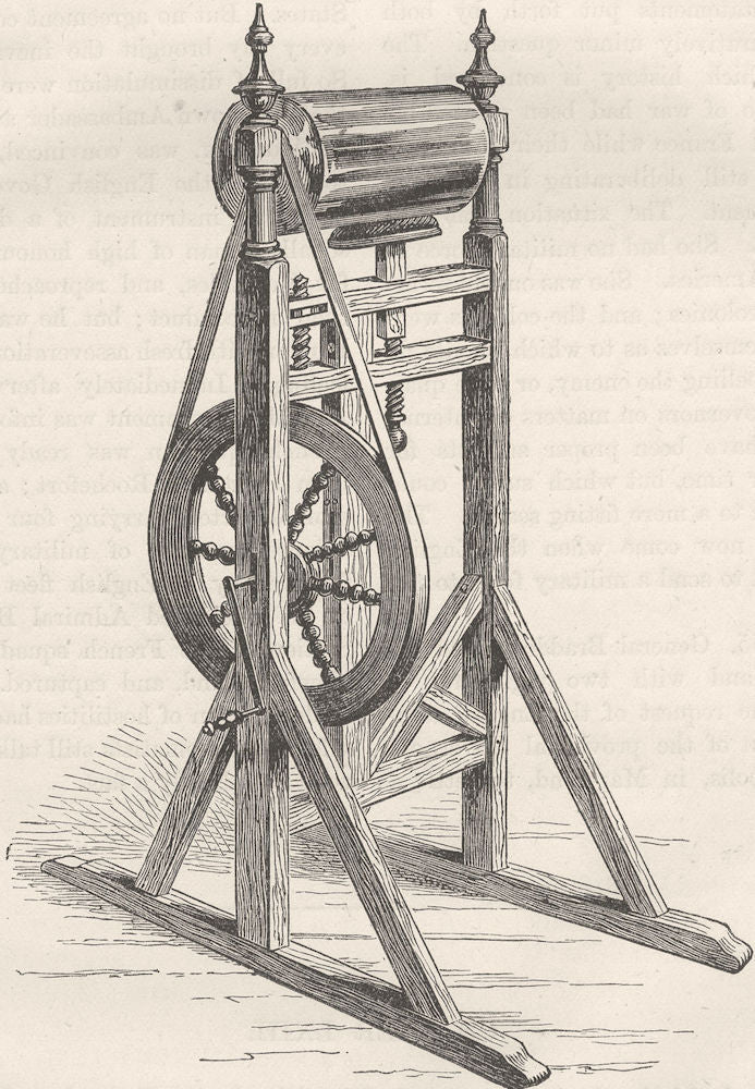 USA. Franklin's 1st Electrical Machine c1880 old antique vintage print picture
